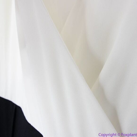 NEW White House Black Market black white colorblock Tie-Detail Jumpsuit, 6 - Picture 12 of 16